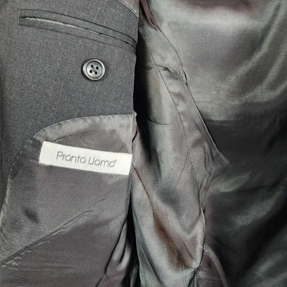 Pronto Uomo‎ Men's 2 Button Wool Blazer Size 42 Reg